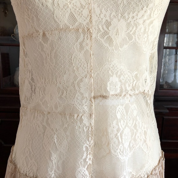 Lace Racerback Tank Top with Ruffle Hem - Picture 7 of 10